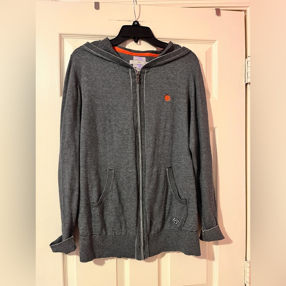 Fat‎ Face Men's Striped Zip Up Hoodie Jacket
